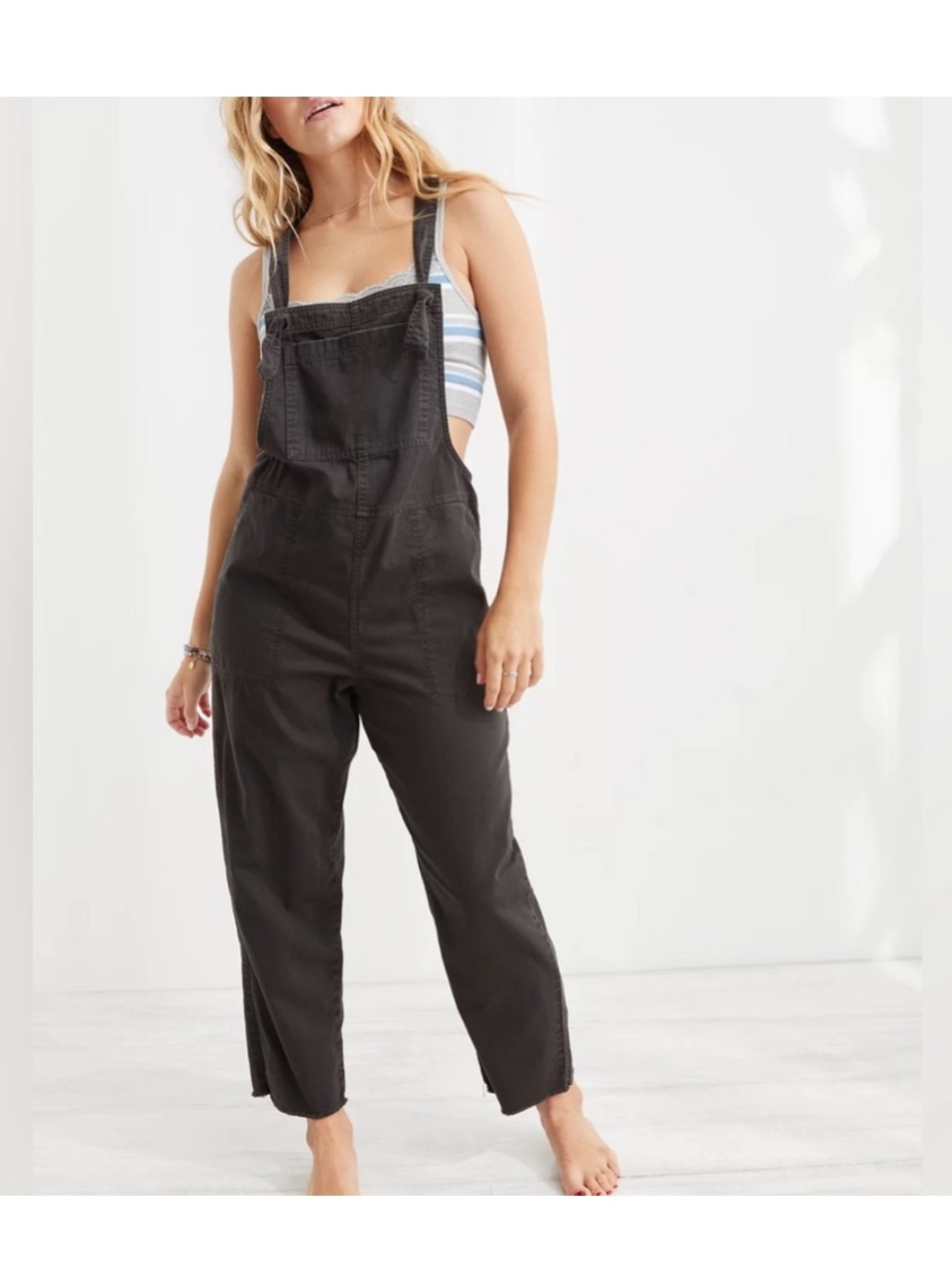 Aerie Werk & Play Twill Overalls NWT